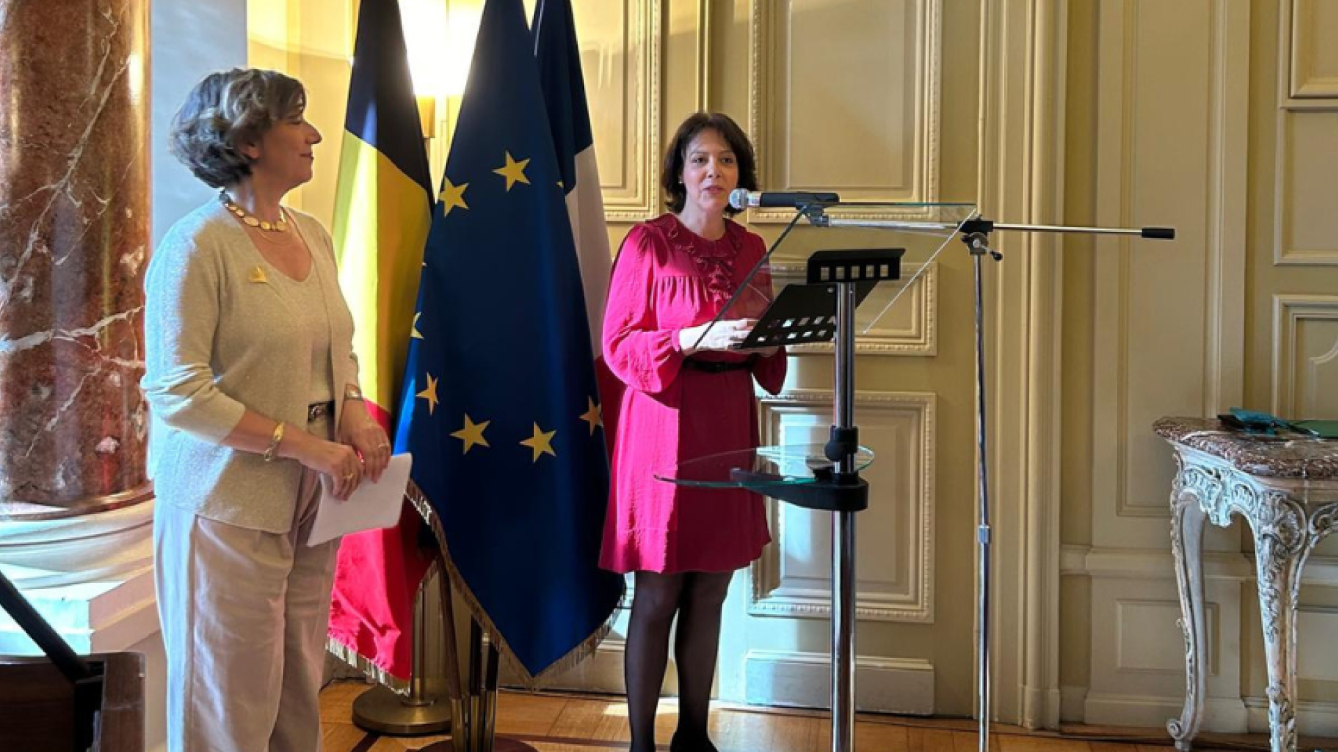 Claudia Scherer-Effosse DG AEFE, à l'événement de lancement du FOMA 2024 à l'ambassade de France en Belgique